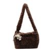 Plush Velvet Zipper Sweet Crossbody Bags for Women Cute Autumn and Winter 2026 New Solid Color Versatile Youth Shoulder Bags