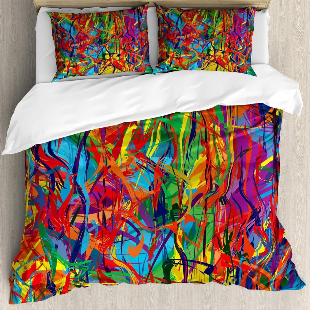 Coconut Palm Three-Piece Quilt Cover 3D Digital Printing Bedding Set Bed Cover