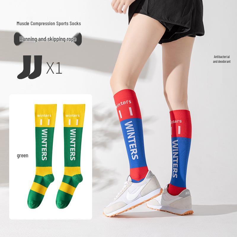 Women's Professional Kinesiology Compression Socks: Over-the-Knee, Ideal for Running, Jump Rope, Marathon, Frisbee, and Fitness