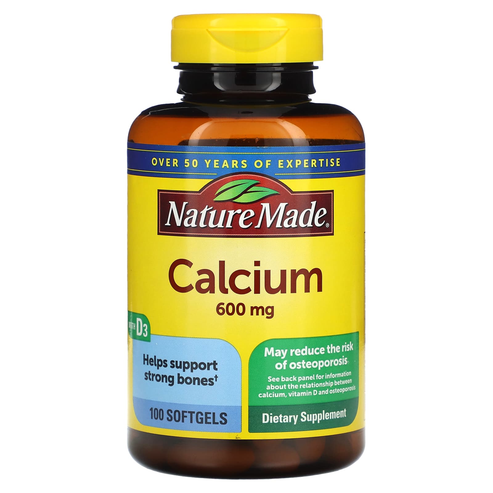 

Calcium with Vitamin D3, 600 Mg, 100 Softgels