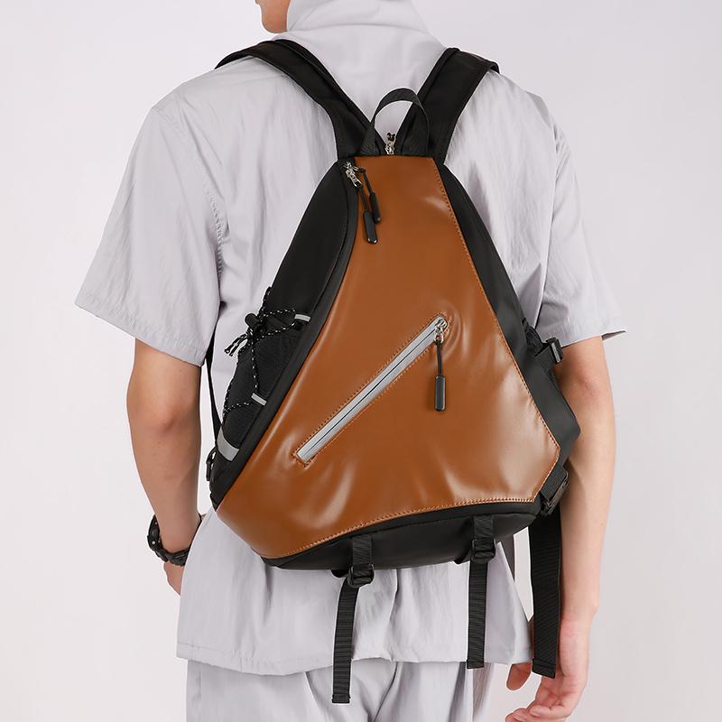 Men's Backpack Multi-Function Crossbody Bag Large Capacity Chest Bag Riding Bag
