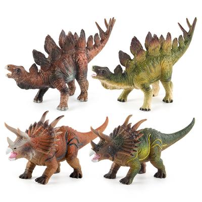 Children'S Simulated Dinosaur Animal Model, Jurassic Solid Stegosaurus, Triceratops Static Model Ornament Toy