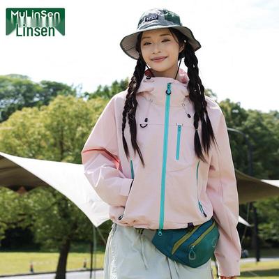 MULINSEN Damen Petite Wasserabweisende Kapuzen-Outdoorjacke