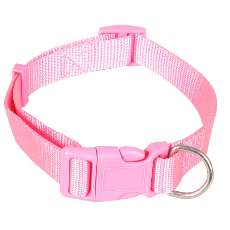 Durable Pink Dog Collar with Adjustable Size