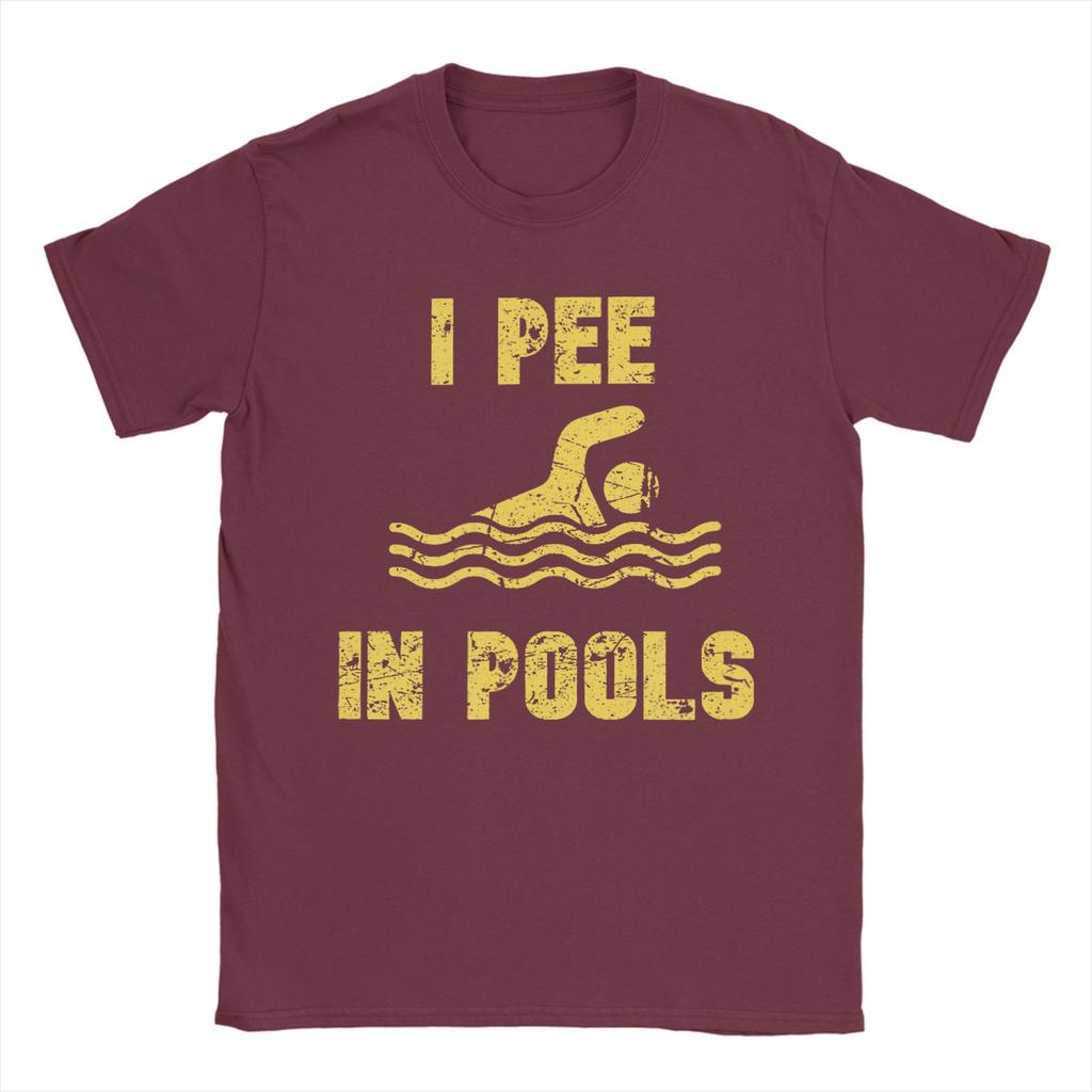Ich Pisse in Pools Lustiges Urlaubs T-Shirt Sommer Baumwoll-T-Shirts Für Männer Mode Benutzerdefiniertes Logo T-Shirt Kurzärmelige Vintage Oberteile