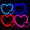 Car LED Lights Interior Solar Heart Shaped Decorative Window Lamp Neon Ambient Light For Triangle Window Decor Automotive