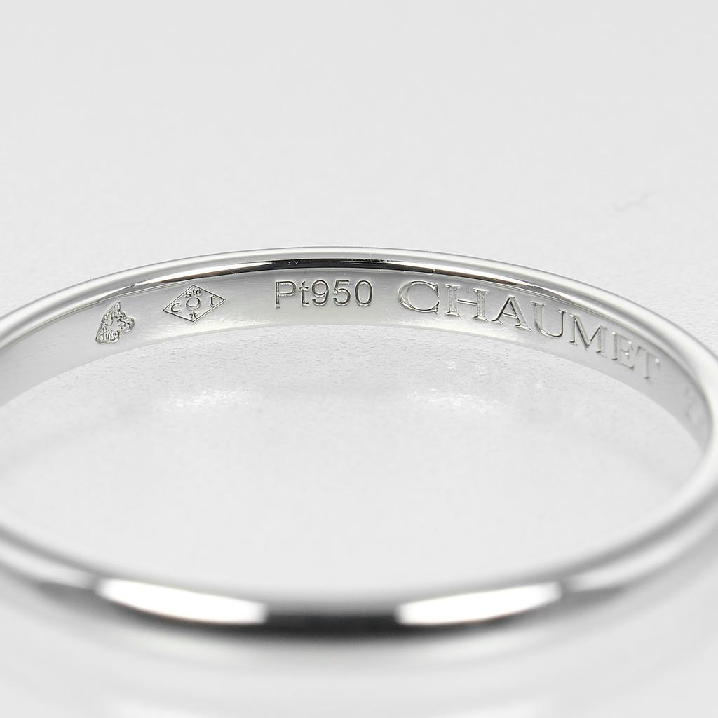 Chaumet Eternal De Chaumet Ring 0.1" Band Pt950Platinum/diamond #9.5(US Size) 3.77g Mens Used