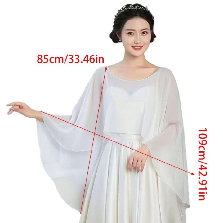 Breathable Polyester Yarn Shawl Wrap For Women Outdoor Activity Sun Protective Capes Scarf for Vacation and Formal Event