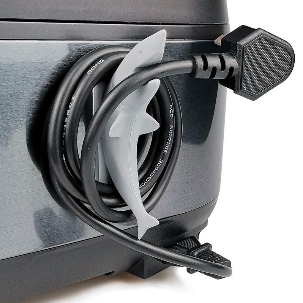 Cord Holder Self Adhesive Keeper Storage Organizer Cute Shaped Wire Management Fixing Wrapper Household for Mixer Air Fryer