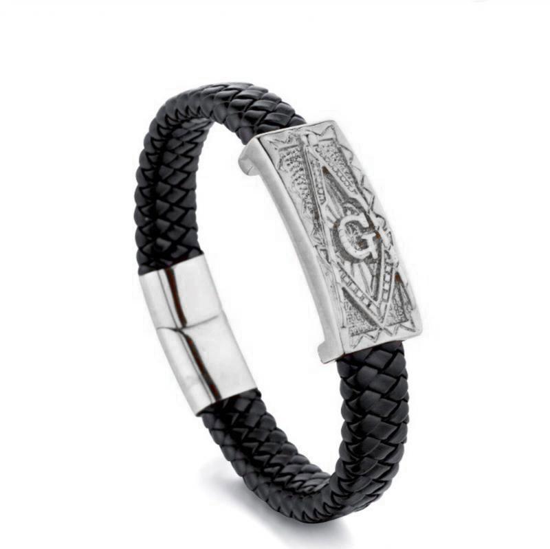 Classic Punk Metal Magnetic Clasp Multilayer Leather Bracelet for Men High Quality Handsome Party Jewelry Male Birthday Gift