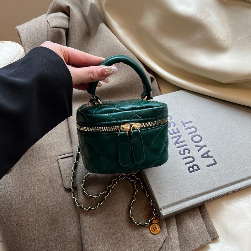 Small box bag Textured messenger bag Chain bag One shoulder shopping makeup women's bag Fashion
