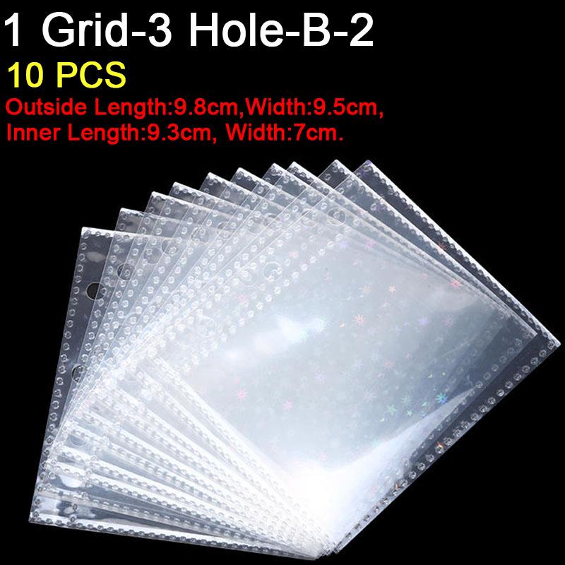 10PCS Inner Page Photocard Binder Multi-Pockets Kpop Sleeves Photo Album Page Idol Photo Card Protector Book 1/4 Grids 3/6 Holes