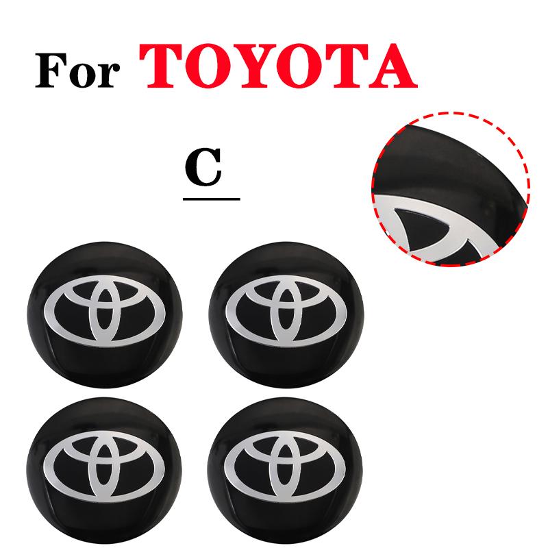 4pcs Car Wheel Stickers 56mm Auto Center Hub Cap Decal For Toyota Gazoo Racing TRD Corolla Yaris Chr Auris Rav4 Prius Prado