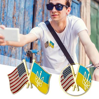 Nikitas UKRAINE FLAG  1 Inch / 25mm Button Badge  Pin Badge Support Ukraine