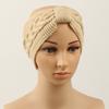 New Autumn Winter Keep Warm Headband Velvet Yarn Headband, Bow Headband Knitted Hair Accessories Fashion Beige Headband
