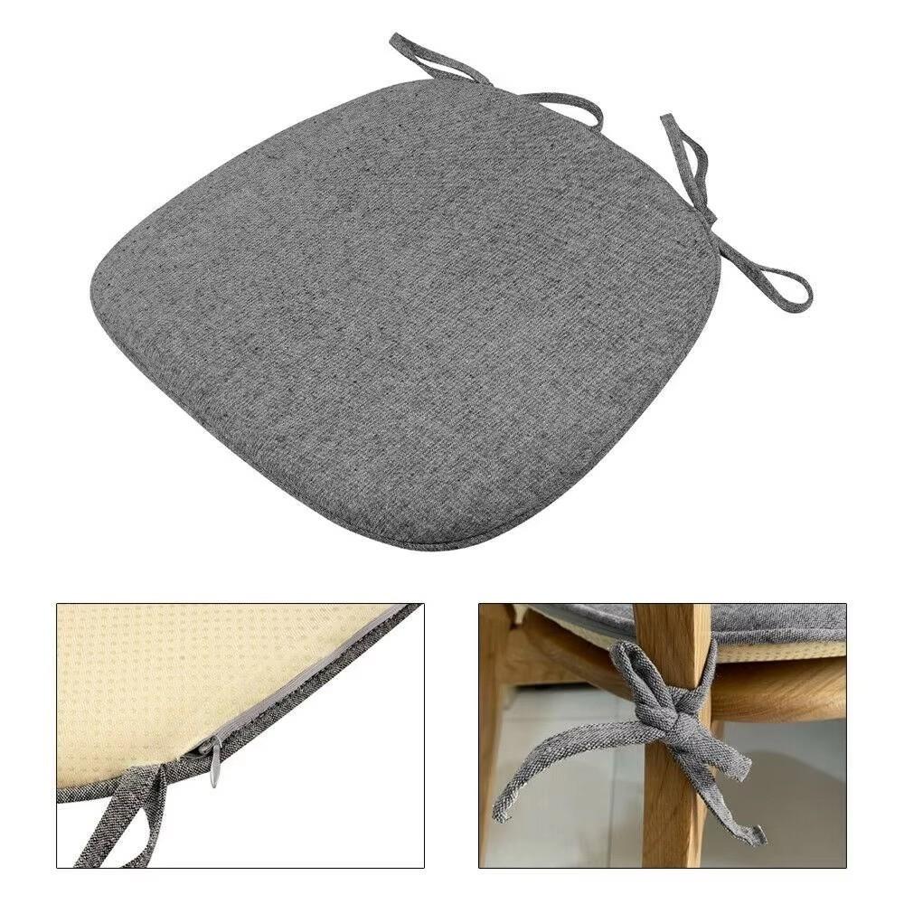 Soft Dining Chair Cushion Comfortable Chair Pad Simple Sanding Seat Pad Seat Cushion