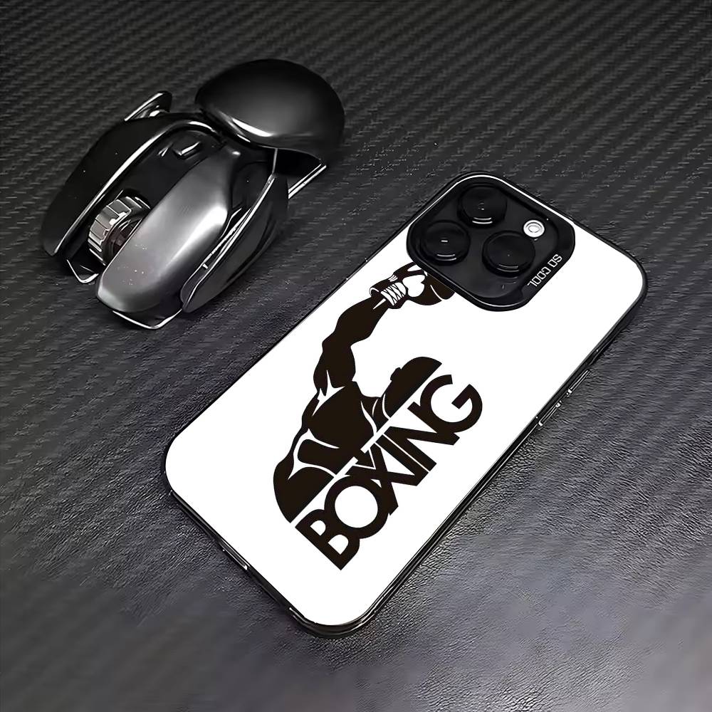 

Boxing wallpaper Phone Case For iPhone17,16,15,14,13,12,11 Plus,Pro Max Colored Silver Plated Inside Cover iPhone16