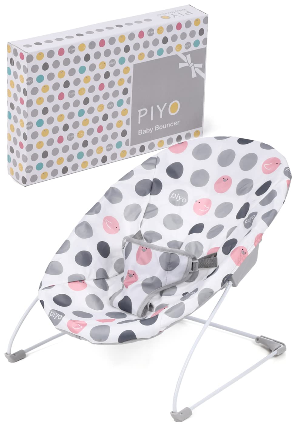 

PIYO Bouncer Cover for Newborns and Babies (Baby Pink)