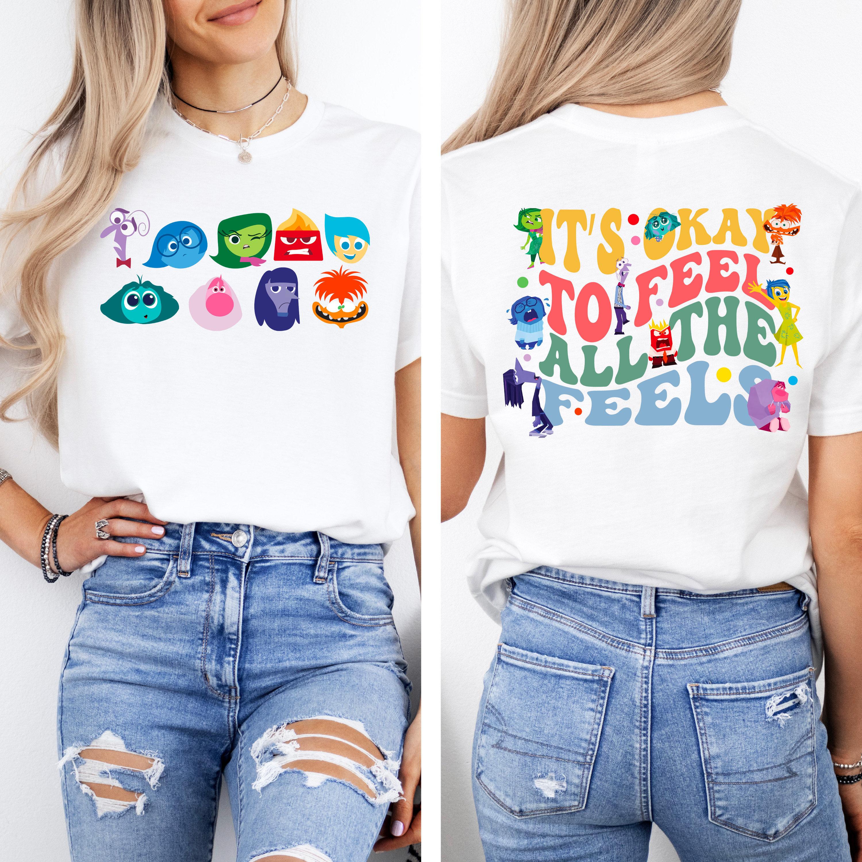 

Inside Out Its Okay Summer Short Sleeved Shirt For Womens Girlfriends Fashionable And Casual Versatile Unisexs TShirt S