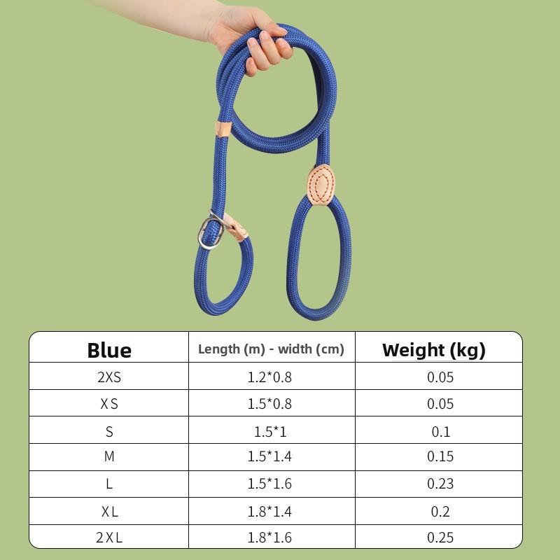 Pet Dog Traction Rope With Leather And Nylon Material For Small Medium Dogs Indoor And Outdoor Use