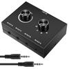 Hcskoss Audio Selector Audio Switcher Stereo AUX Audio Selector 4 Ports Headphone Splitter 4 Input 1 Output Audio Splitter Switcher Selector Speaker