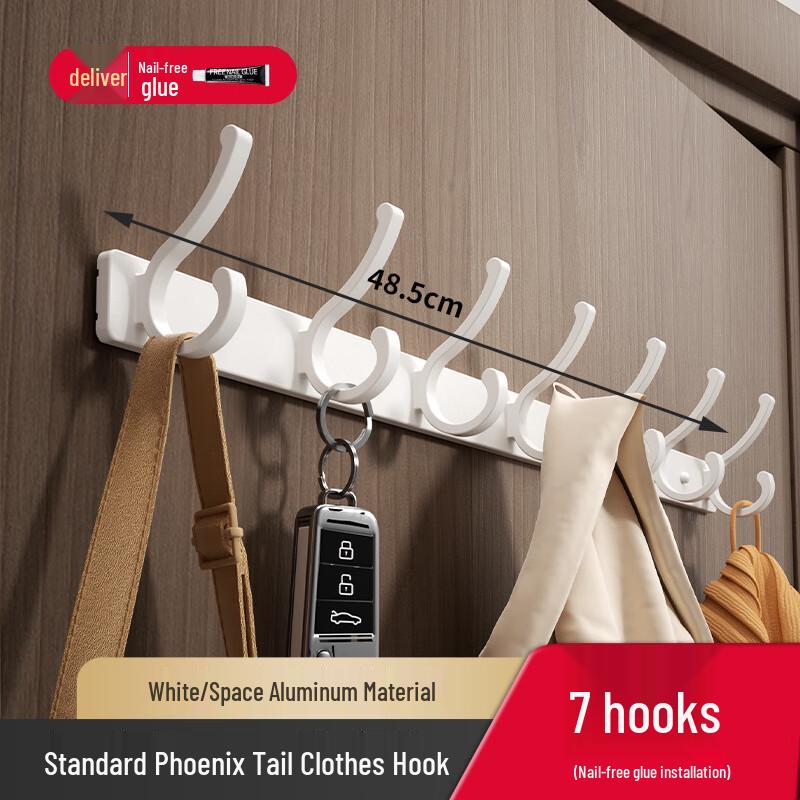 DANLE Phoenix Tail 7-Hook Wall Hanger (2-Pack)