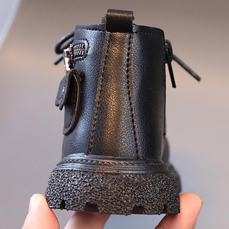 Kinder Lederstiefel, Jungen Frühling und Herbst Lackleder Einzelstiefel, Modische und Stilvolle Stiefeletten