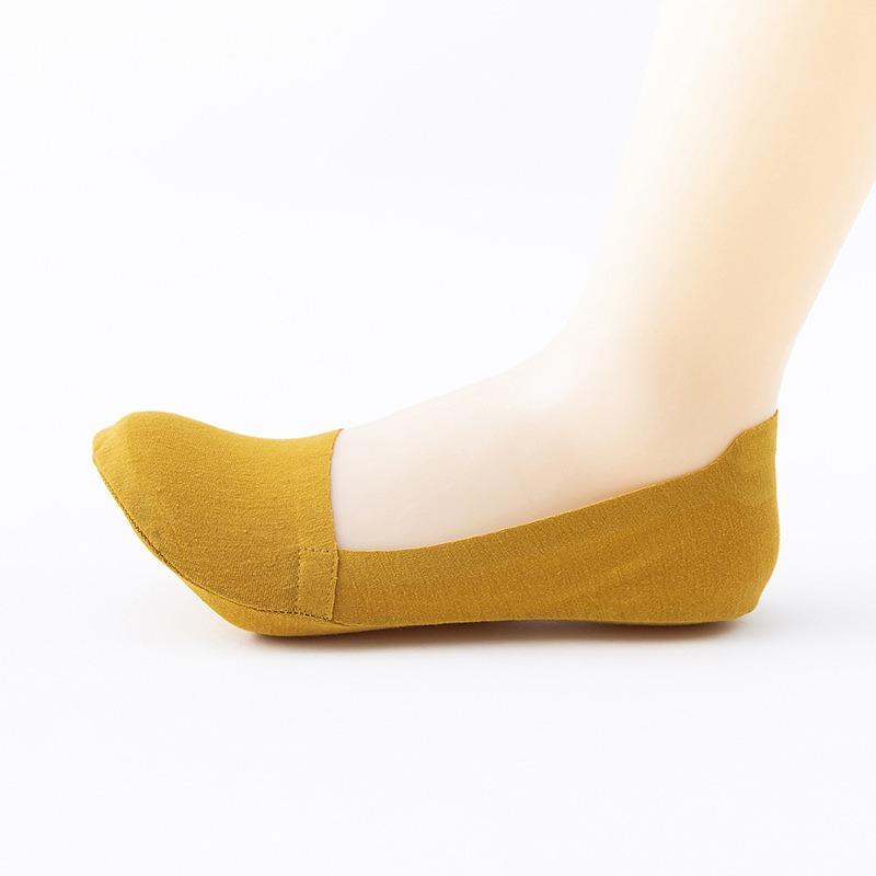Female Summer Thin Cotton Non Slip Non Drop Heel Low Top Invisible Boat Socks