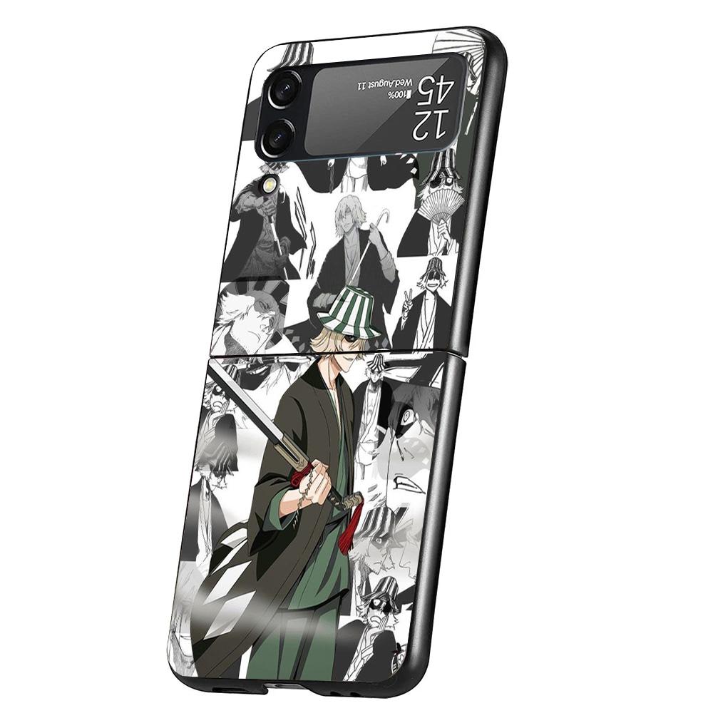 Ichigo Kenpachi Bleach Anime Phone Case For Samsung Galaxy Z Flip 7 6 5 4 3 5G Cover ZFlip7 ZFlip6 ZFlip4 ZFlip5 ZFlip3 Coque Fu