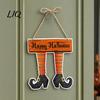 Halloween Themed Hanging Ornament Pumpkin Door Decor, Spooky Festive Wall for Party Holiday Decor Scene, Front Entryway Decoration, Trick or