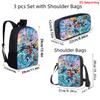 One Piece Lightweight Cartoon School Backpack Student Boy Girl BookBag with Front Pocket 3pcs Set With Crossbody Bag Pencil Case