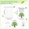 30/50 Sets Family Reunion Gifts Bulk-Family Tree Keychain Remembering Our Roots Cards Organza Bag