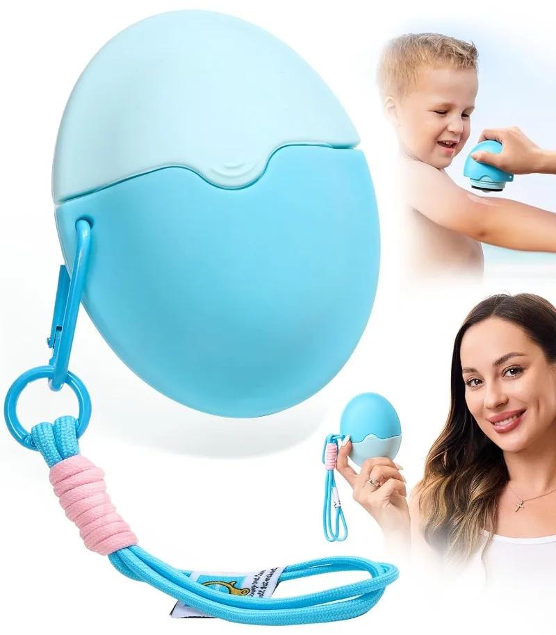 Sunscreen Sponge Applicator Refillable Roll-On Design Roller Brush for Toddler Baby Kids Adults Beach Outdoor Travel Essentials