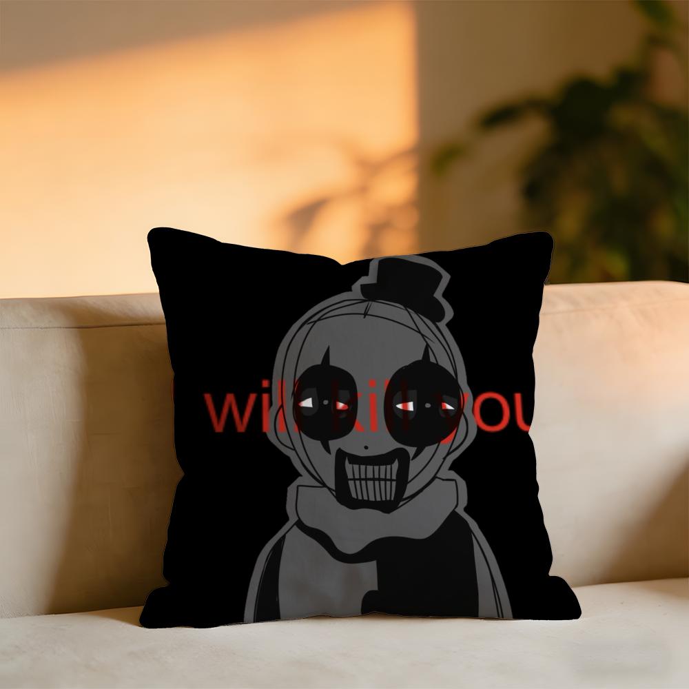 

Terrifier Joker Cushion Cover Cozy Velvet Throw PillowSoft Warm Cushion For Sofa Bed 30x30 cm