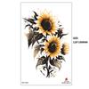 Black Butterfly Owl Sunflower Set Water Transfer Simulation Temporary Tattoo Sticker