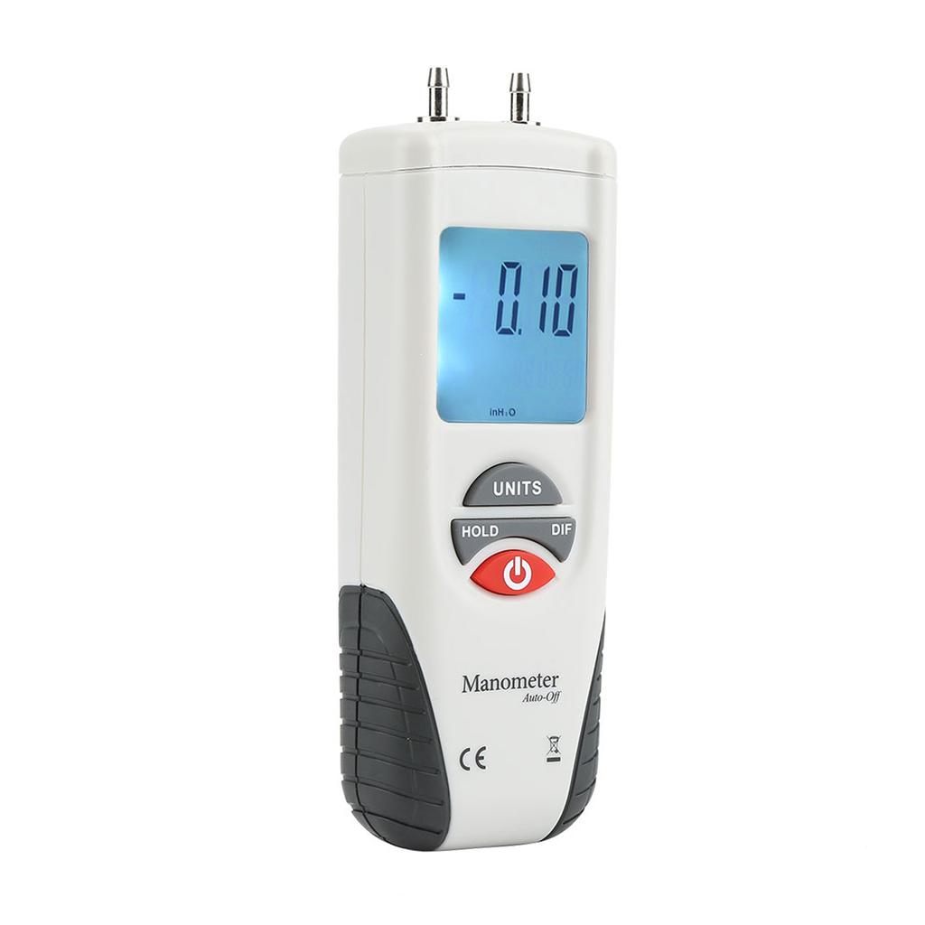 HT?1890 Handheld Digital Manometer Differential Gauge Air Pressure Meter 11 Selectable Units