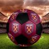 SIZE 5 West Ham United FC Soccer Ball Colorful All Ages Machine Stitched PVC Competition Ready Durable High-Bounce