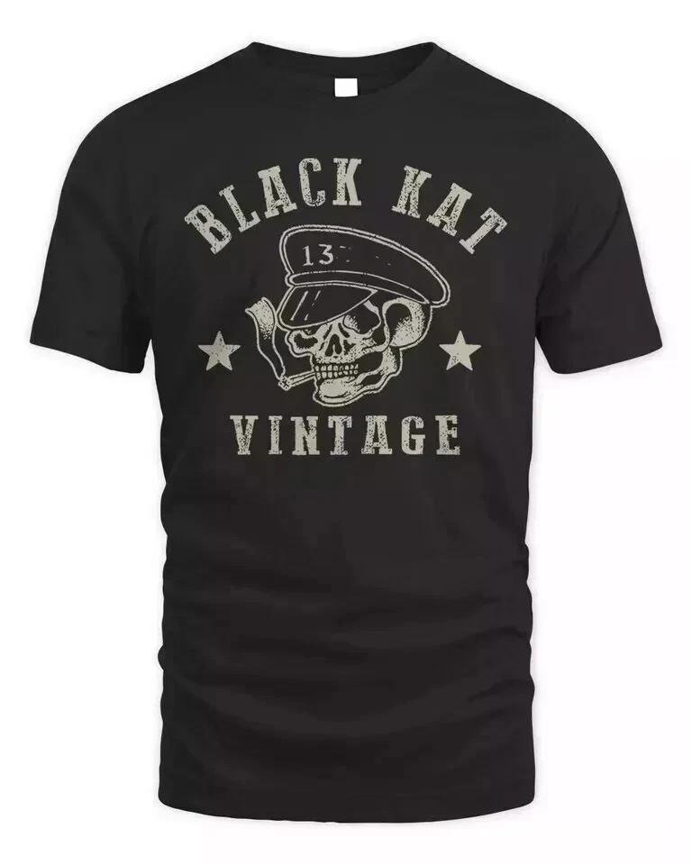comfort colors Premium Moto Skull Black Kat Vintage T-shirt, skullcap funny XXXXL