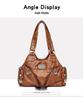 European & American Style 2025 Retro Soft Leather Motorcycle Crossbody Shoulder Bag for Women