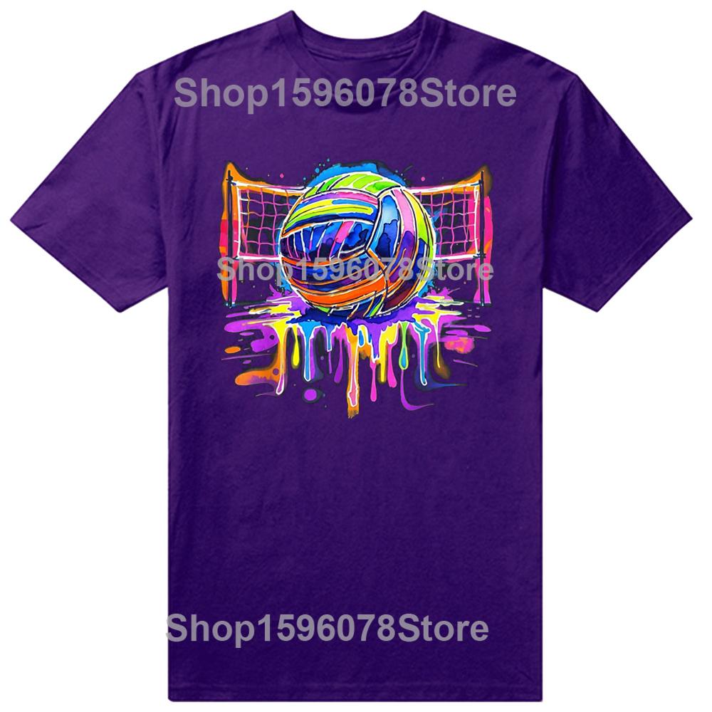 Funny Volleyball Game Day Sports Player 100% Cotton T-shirts Men Women Fashion Casual Tshirt Loose Oversized Streetwear T Shirt