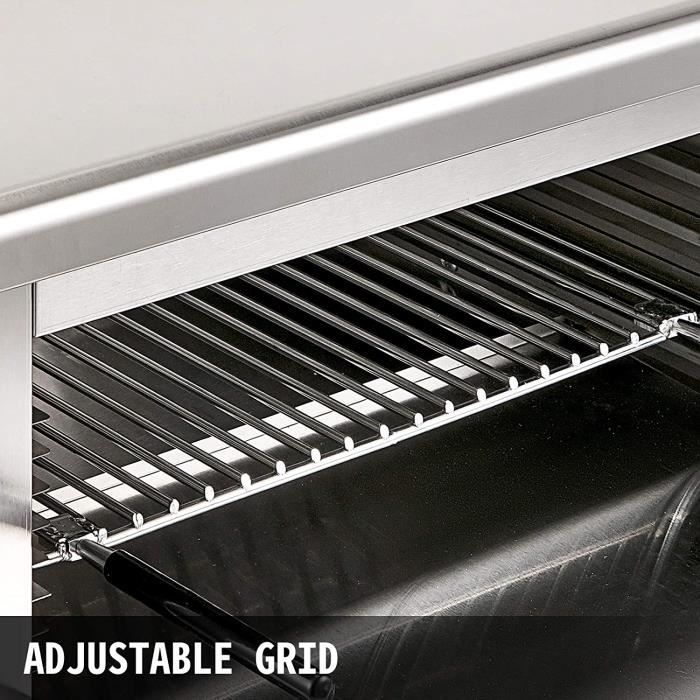 MACHINE A PAIN VEVOR 2000W Salamandre Electrique Professionnelle Toaster Hamburger Cuisine Grille Pain Toaster Pour Faire Fondre100