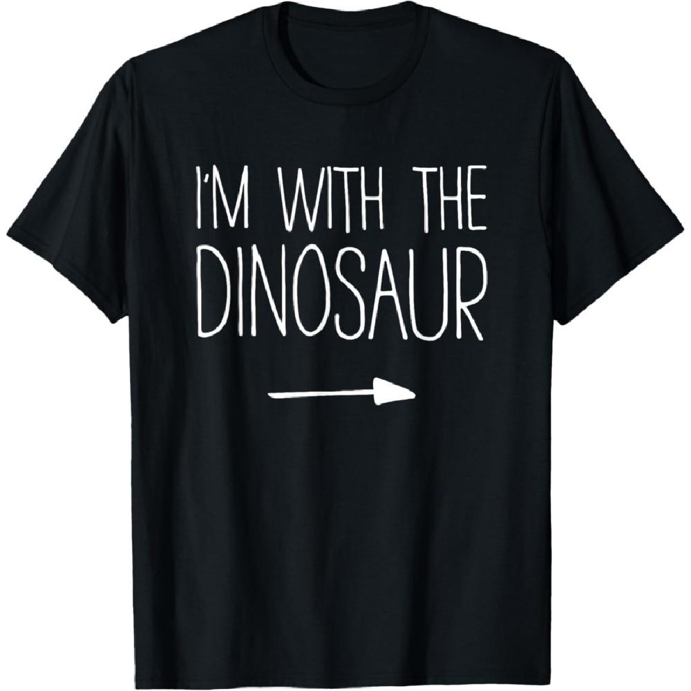 I m With The Dinosaur Shirt Adult Kids Men Women Costume T-Shirt XXXXXL чёрный