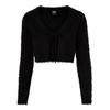 Urban Classics Womens/Ladies Cropped Feather Front Tie Cardigan