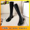Comfortable Martin Boots Women's 2025 Autumn and Winter New Fashionable Versatile Thick-soled Small Slim High Boots Children