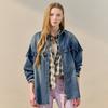 Maxza Ruffle Point Loose Fit Denim Shirt Zf03qb002nh