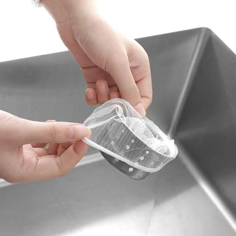 

High Density Garbage Bag Disposable Mesh Bag Durable Sink Filter Kitchen 400 pcs