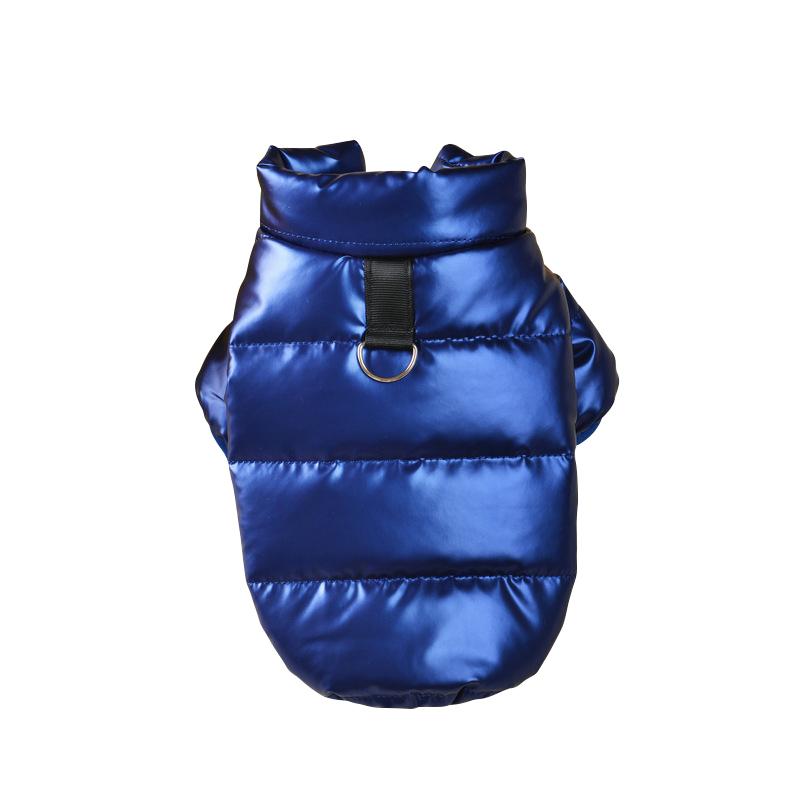 

Зимняя теплая одежда для щенков, пальто для собак, зимняя куртка для собак, маленькая чихуахуа, французский бульдог, одежда для домашних животных, хлопковое пальто L синий