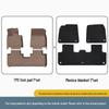 Ideal i8 Car Floor Mats Set - Black/Orange TPE, Fits 25 Models, Includes Trunk Mat.