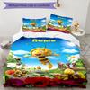 3pcs Custom Name Maya the Bee Bedding Set Duvet Cover Closure Includes 1 Duvet Cover & 2 Pillowcases, Soft and Comfortable for All Seasons.
