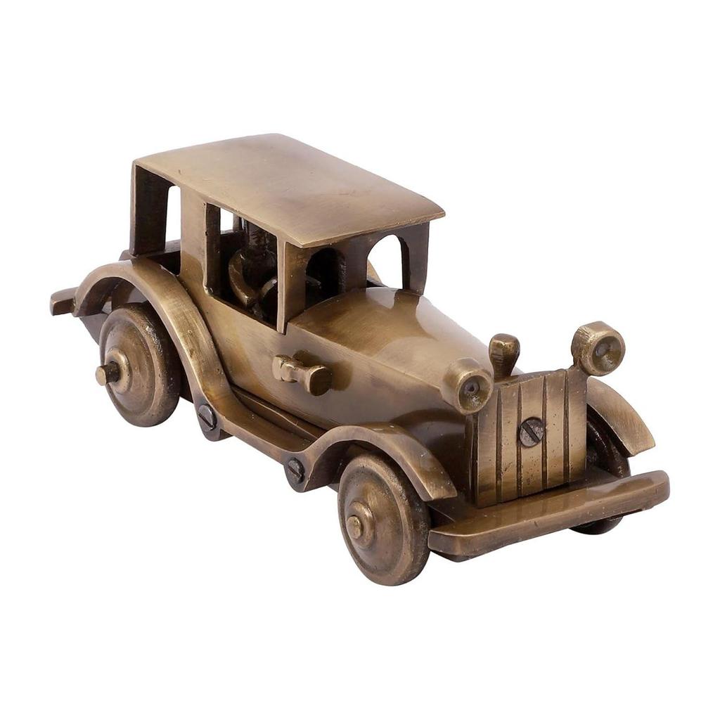 Brass Vintage Motor Car Showpiece, Figurine for Home Decor, Brass Antique Showpieces for Home,Antique Brown, Pack of 1
